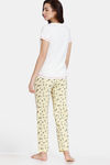 Zivame Bugs Bunny Knit Cotton Mid Length Pyjama Set - Pale Banana — thumbnail 3